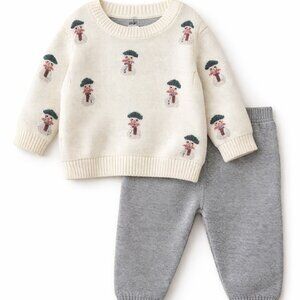 NWT Carter's Baby Boy Snowman Sweater & Knit Pants Set 3 Months